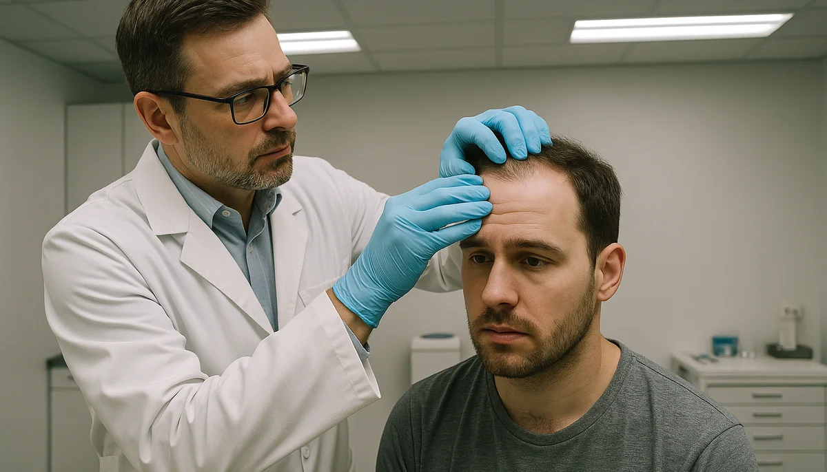 Modern hair transplant clinic with specialist doctor in Tirana